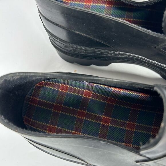 Vintage Eddie Bauer Black Chunky Platform Loafers Slip-On Shoes 7 Rubber - Picture 4 of 9